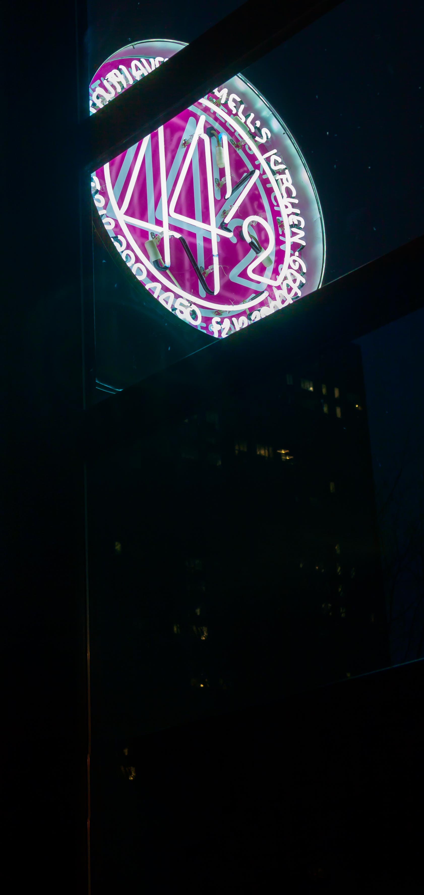 Sign at night